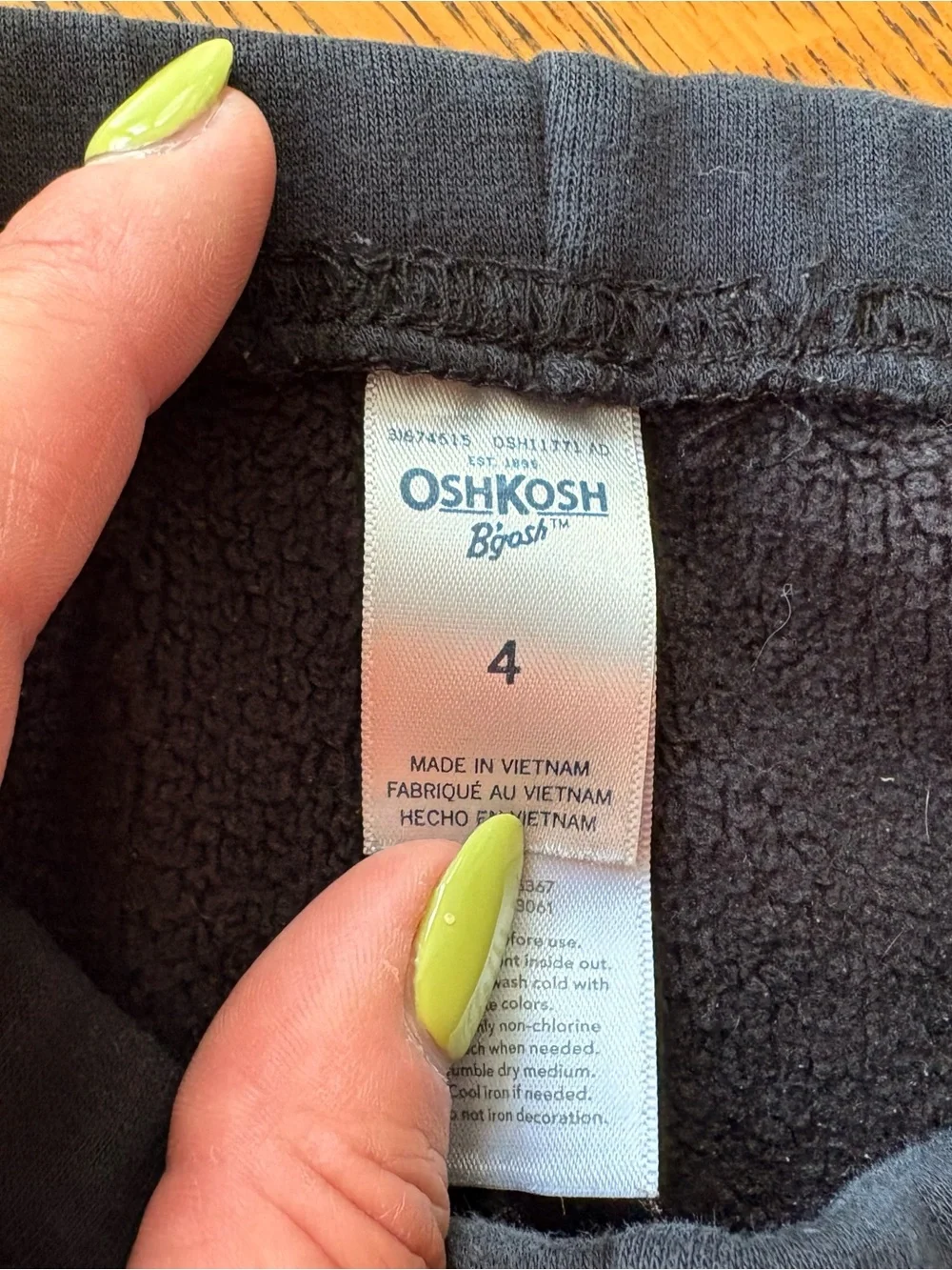 OshKosh B'gosh Black Fleece-Lined Kids Leggings